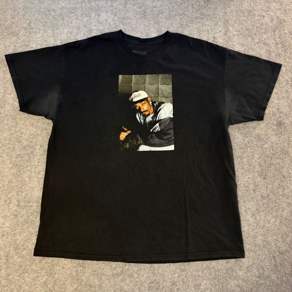 Snoop Dogg Graphic T Shirt Mens XL Black Short Sleeve Rap Tee Hip Hop Music‎